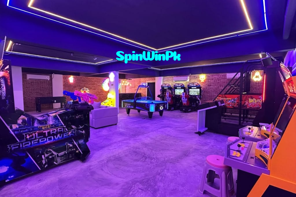 SpinWinPk casino presented on mobile device in Pakistan with slots and live games